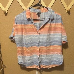 Striped Button-Up Shirt